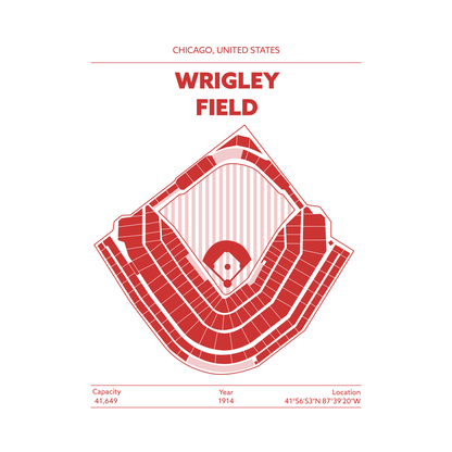 WRIGLEY FIELD STADIUM Signature - Minimal