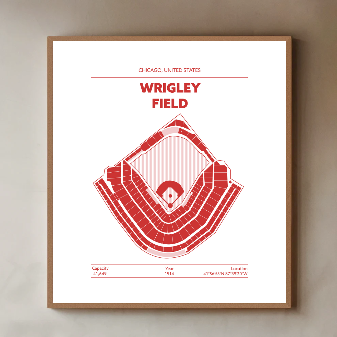 WRIGLEY FIELD STADIUM Signature - Minimal