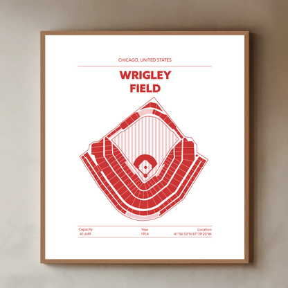 WRIGLEY FIELD STADIUM Signature - Minimal