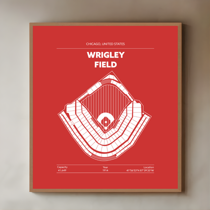 WRIGLEY FIELD STADIUM Signature - Detailed