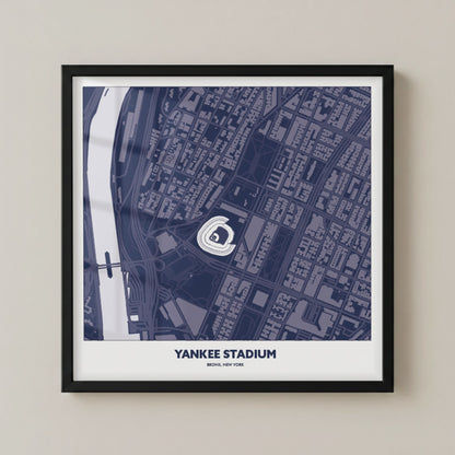 Yankee Stadium - City Map Dark