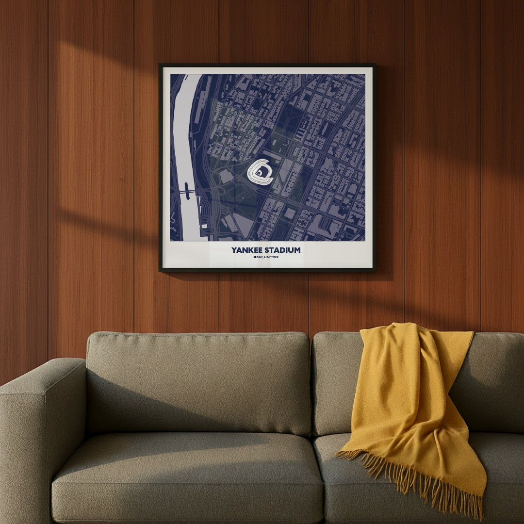 Yankee Stadium - City Map Dark