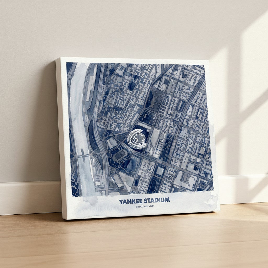 Yankee Stadium - Signature City Map Watercolor Dark