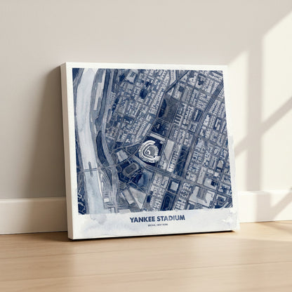 Yankee Stadium - Signature City Map Watercolor Dark