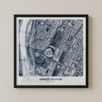 Yankee Stadium - Signature City Map Watercolor Dark