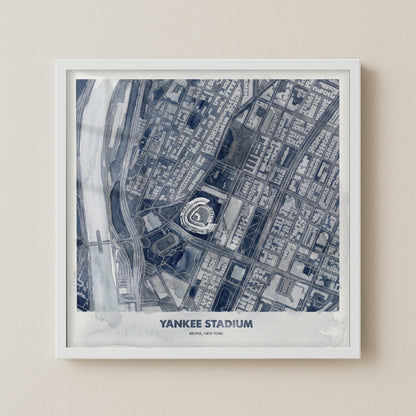 Yankee Stadium - Signature City Map Watercolor Dark